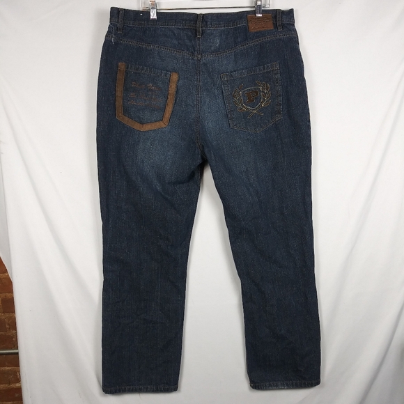Vintage Phat Farm Jeans Men's Size 42 x 32 Embroidered Baggy Hip Hop Grunge - Picture 7 of 12